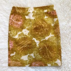 TALBOTS Tuileries Pencil Floral Pencil Skirt